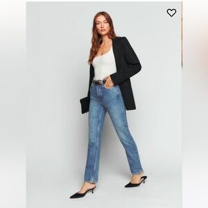 Reformation Cynthia High Rise Straight Leg Jeans